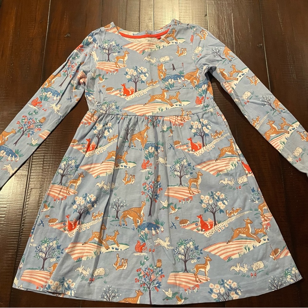 Mini Boden Long Sleeve Printed Dress